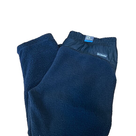 Columbia Black Fleece Pants West Bend Pull On Straight Leg Regular Fit Sz 2X NWT - Picture 2 of 3